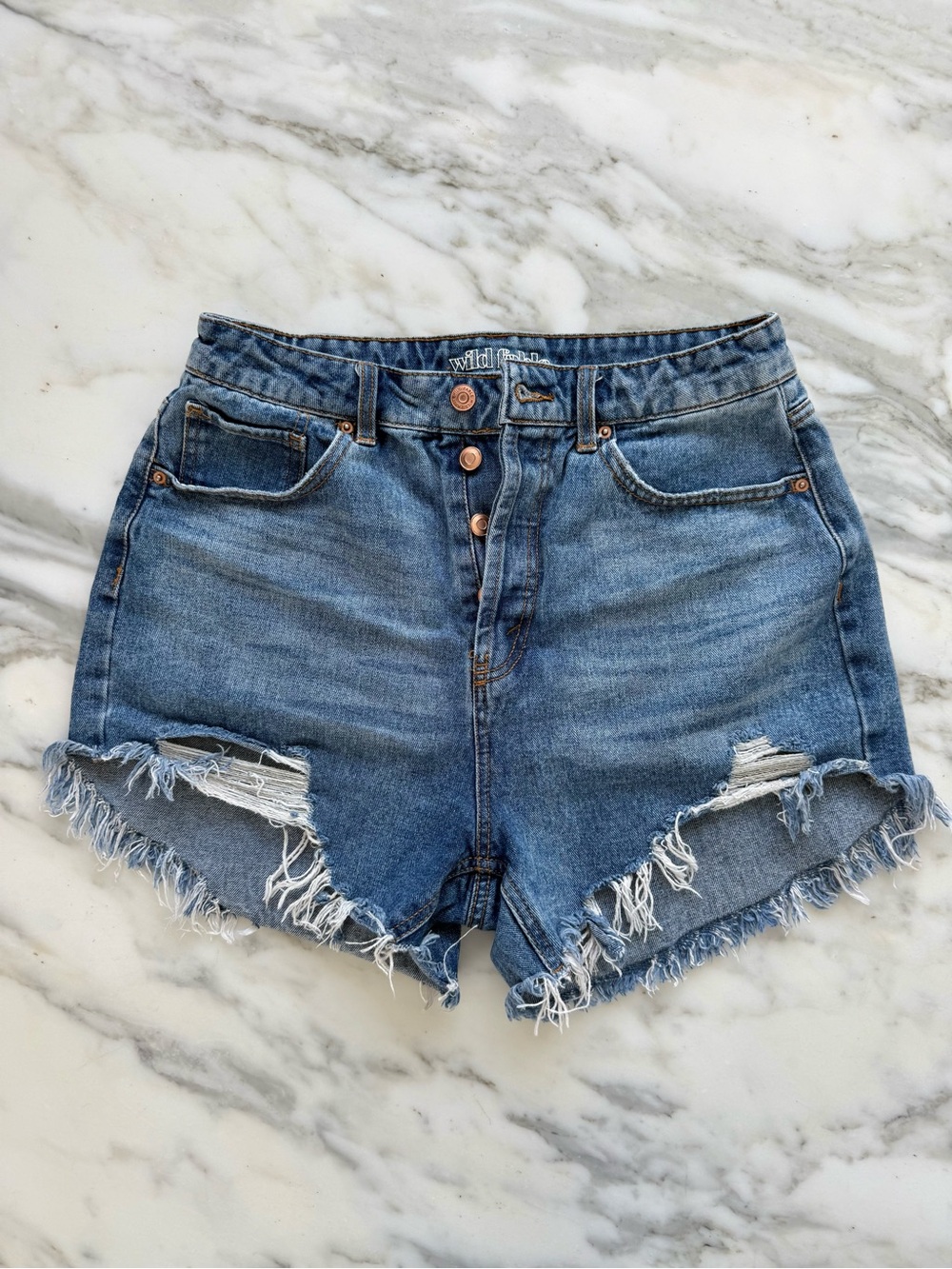 Wild Fable High-Rise Distressed Denim Shorts • Sz 8